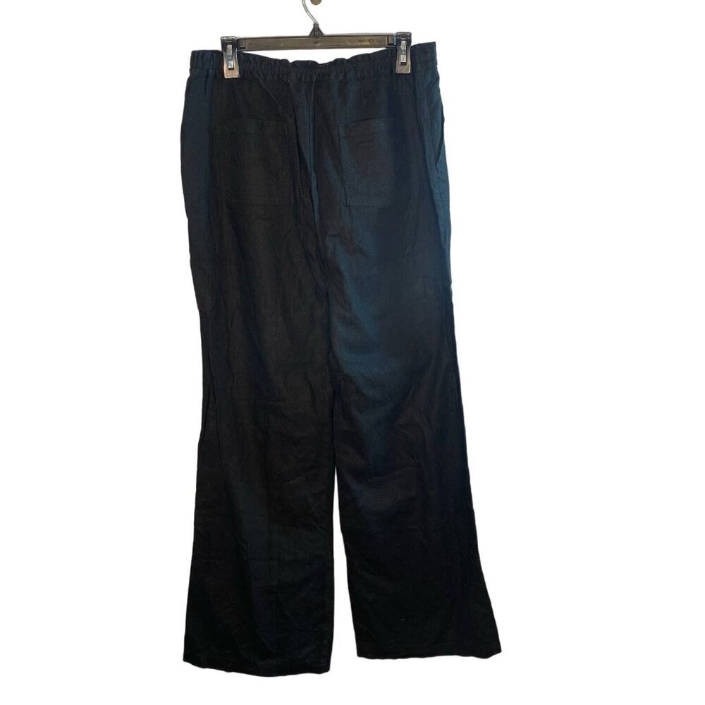 Chadwicks dress pants NWT women’s Linen blend black casual loose size 14